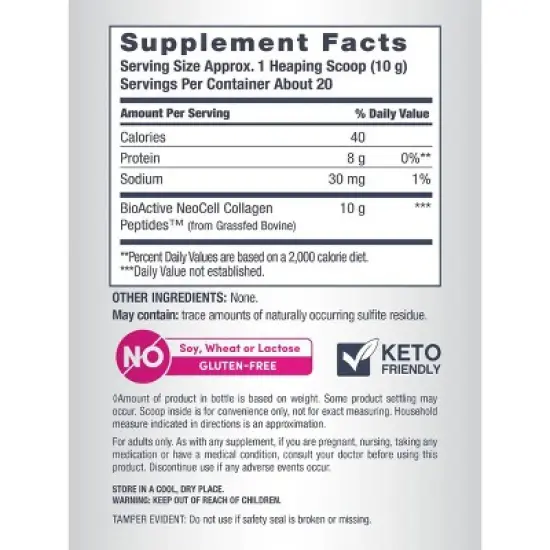 NeoCell Super Collagen Peptides Powder | Collagen Type 1 and 3 | Unflavored | 14.1 Ounces image {2}