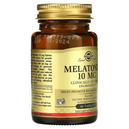 Solgar Melatonin, 10 mg, 60 Tablets image {3}