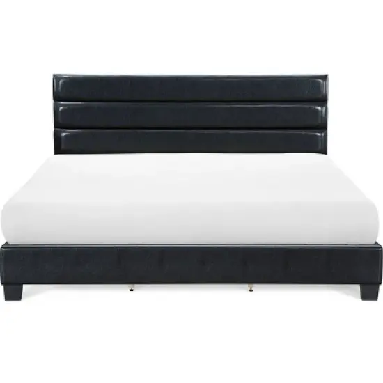 Hudson Leather Upholstered Bed Black - ClickDecor image {12}