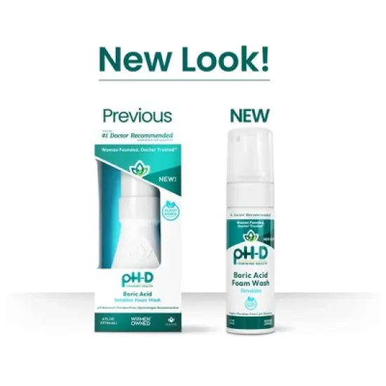 pH-D Feminine Health Boric Acid Sensitive Foam Wash - 6oz image {1}