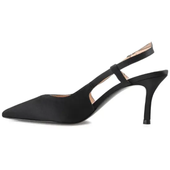 Journee Collection Womens Knightly Sling Back Mid Stiletto Pointed Toe Pumps image {1}