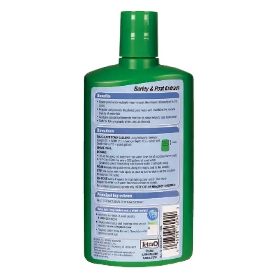 Tetra Pond Barley and Peat Extract Non-Chemical Solution For Naturally Clear Pond Water Conditioner - 16.9 fl oz image {1}