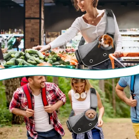 PetAmi Dog Sling Carrier, Puppy Purse Traveling Carrying Bag to Wear, Cat Adjustable Crossbody Travel Pet Pouch image {5}