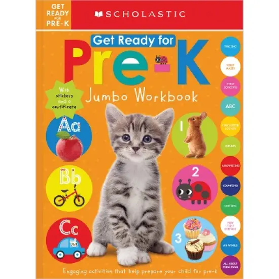 Get Ready for Pre-K Jumbo Workbook: Scholastic Early Learners (Jumbo Workbook) - (Paperback) image {1}