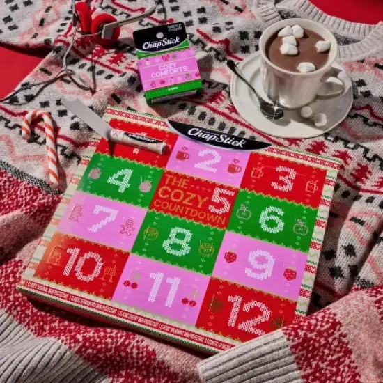 ChapStick Cozy Countdown Holiday Lip Balms 12-Pack, Advent Calendar image {2}