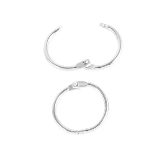 Unique Bargains 1.2" Openable Dia Metal Spring O-Ring Loose Leaf Binder Ring Silver Tone 50 Pcs image {4}