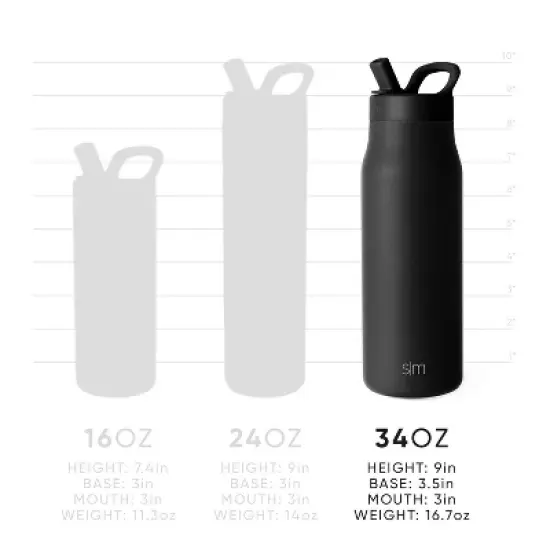 NCAA Iowa Hawkeyes Simple Modern Mesa Stainless Water Bottle - 34oz image {2}