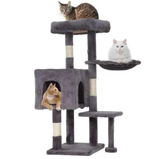 BestMassage Cat Tree 36 inch Tall Cat Tower for Indoor Cats with Cat Scratching Post Multiple Platforms Cozy Condo and Hanging Toy image {7}