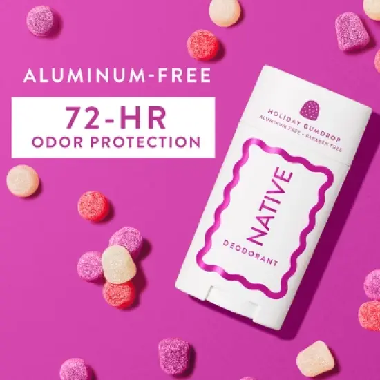 Native Limited Edition Aluminum Free Deodorant - Holiday Gumdrop - 2.65oz image {3}