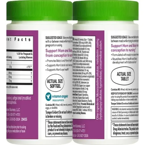 Rainbow Light Prenatal Daily Duo Multivitamin Dietary Supplement Tablets and Softgels - 60ct image {6}