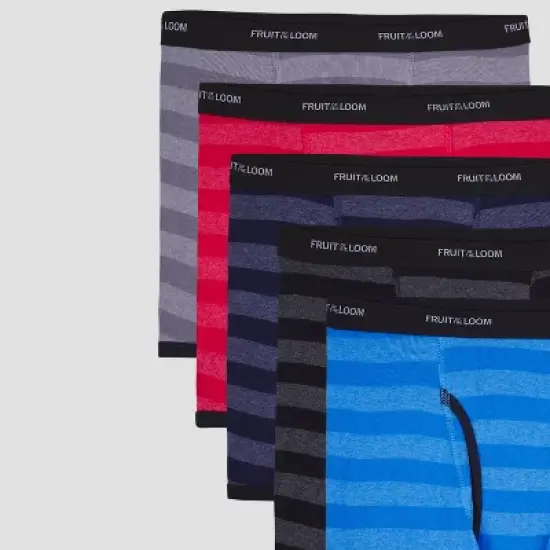 Fruit of the Loom Boys' 10pk Striped Boxer Briefs image {2}