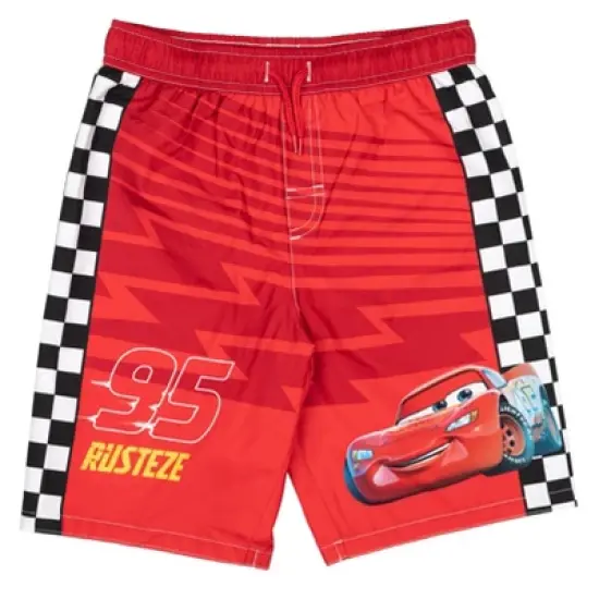 Disney Pixar Cars Lightning McQueen Swim Trunks Bathing Suit Little Kid image {7}
