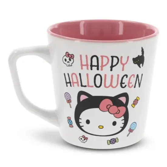 Silver Buffalo Sanrio Hello Kitty "Happy Halloween" Ceramic Latte Mug | Holds 17 Ounces image {1}