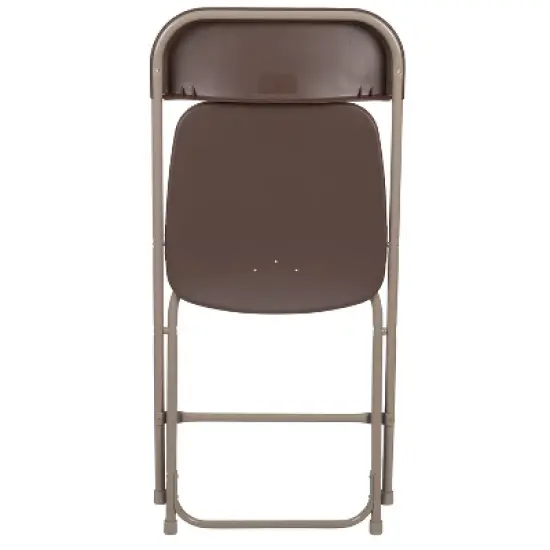 Emma and Oliver Set of 2 Stackable Folding Plastic Chairs - 650 LB Weight Capacity image {10}