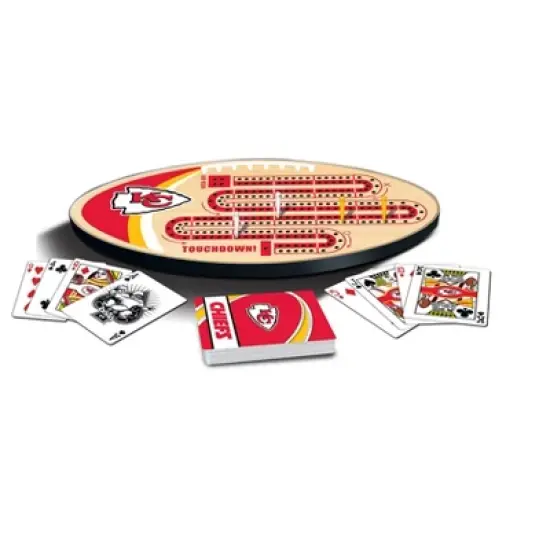 MasterPieces Officially Licensed  NFL Kansas City Chiefs Wooden Cribbage Game for Adults image {2}