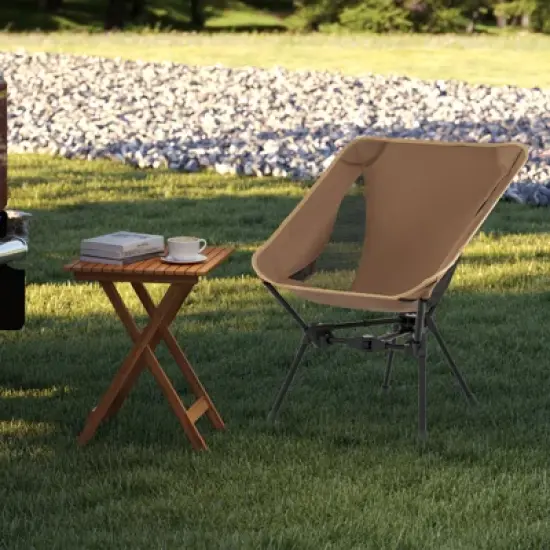 Tangkula Ultra-Lightweight Camping Chair Portable Lawn Chair w/Triangular Aluminum Frame image {2}