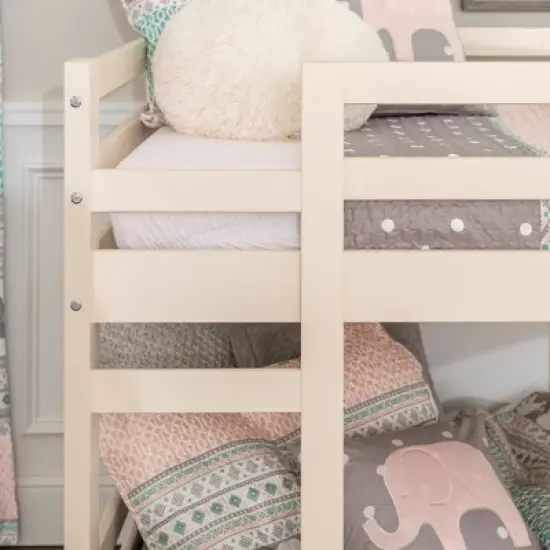 Twin Over Twin Indy Solid Wood Low Bunk Bed - Saracina Home image {6}