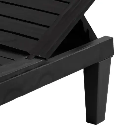 Sunnydaze 5-Position Adjustable Sun Lounger Polypropylene Resin - Black image {10}