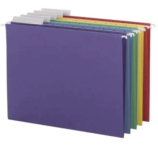 Smead Hanging File Folder with Tab, 1/3-Cut Adjustable Tab, Letter Size, 25 per Box image {6}