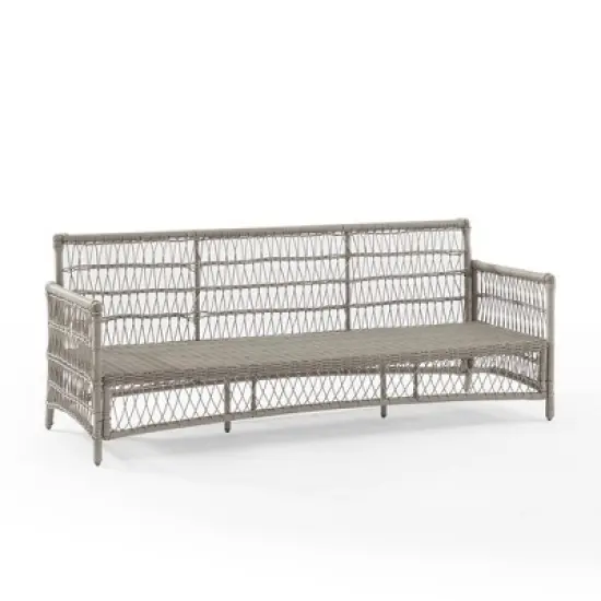 Thatcher Outdoor Steel Sofa Creme/Driftwood - Crosley image {6}