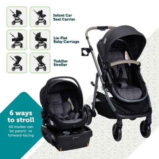 Safety 1st on Board Slide 6-in-1 Travel System with Safety Slide Base - Gray image {4}