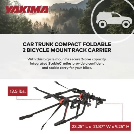 Yakima HangOut Car Trunk Compact Foldable Mount Rack Carrier image {3}