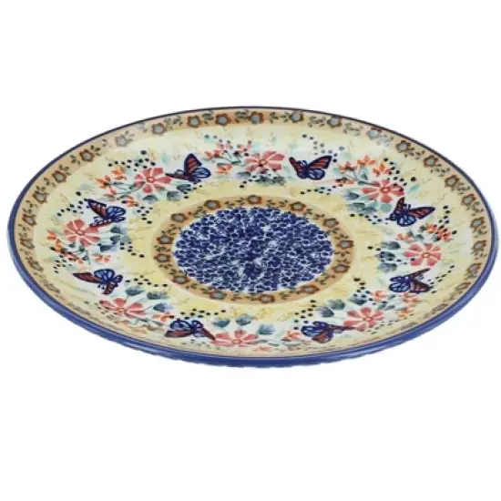 Blue Rose Polish Pottery T134 Manufaktura Lunch Plate image {2}