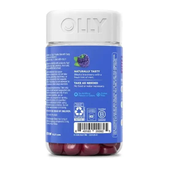 OLLY Extra Strength Sleep Gummies with 5mg Melatonin - Blackberry Zen image {4}