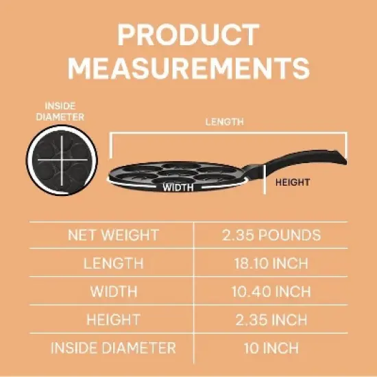 Kitchenfun Blini Nonstick Mini Pancake Crepe Maker - 7 Smiley Pancakes image {1}