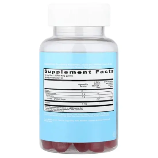 GummiKing Melatonin for Kids, Strawberry, 1 mg, 60 Gummies image {1}