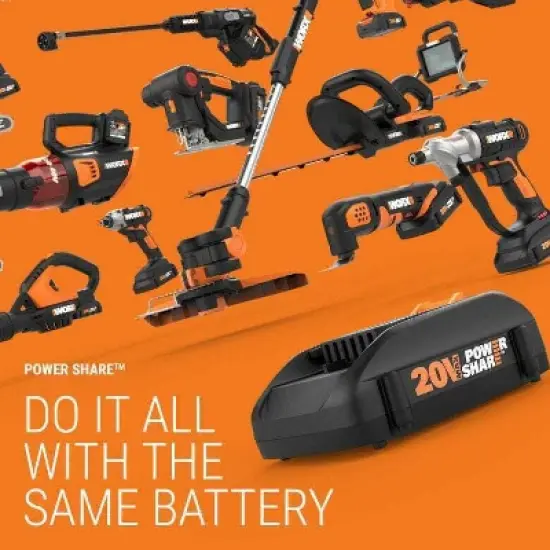 Worx WG545.1 20V Power Share AIR Cordless Leaf Blower & Sweeper image {1}