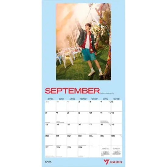 BrownTrout Seventeen 2026 12"x24" Hanging Square Wall Calendar Plastic-Free image {3}