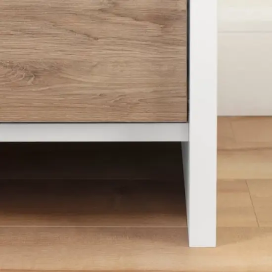 Cookie Changing Table - Pure White and Rustic Oak - South Shore image {6}