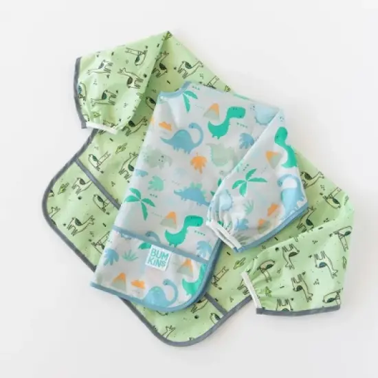 Bumkins Sleeved Bib - Dinosaurs image {3}
