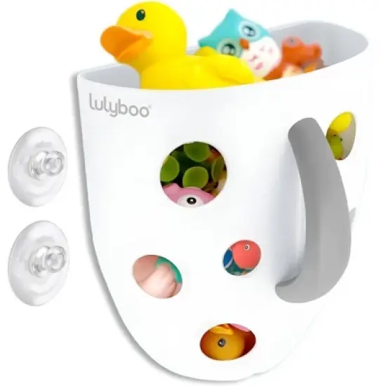 Lulyboo Bath Toy Grabber and Storage with Suction - White image {6}