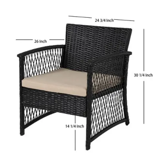 WestinTrends  4-Piece Outdoor Patio Conversation Set image {9}