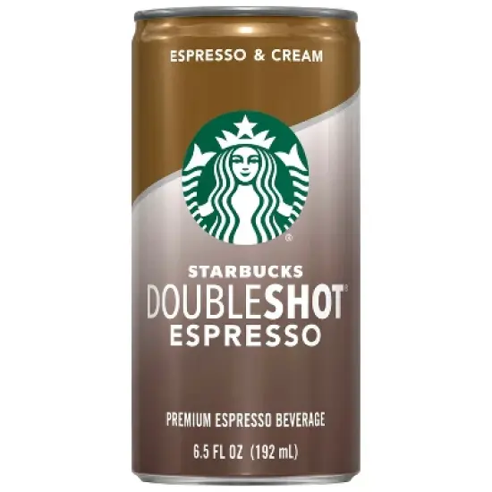 Starbucks Double Shot Espresso And Cream Coffee Drink - 4pk/6.5 fl oz Cans image {1}