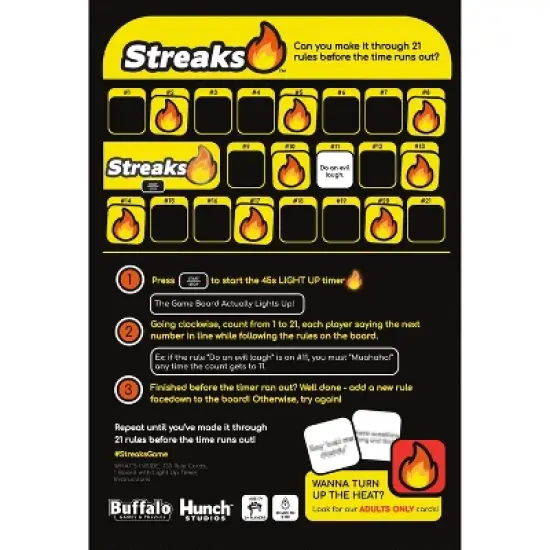 Buffalo Games Streaks Board Game: Problem Solving Party Game, Includes Game Board & Timer, 2+ Players, 15-20 Min Play image {4}