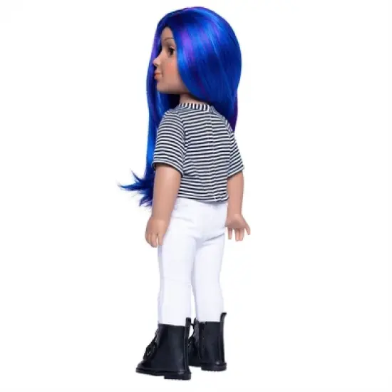 I'M A GIRLY Striped Shirt - Fits I'M A GIRLY 18" Fashion Doll image {1}