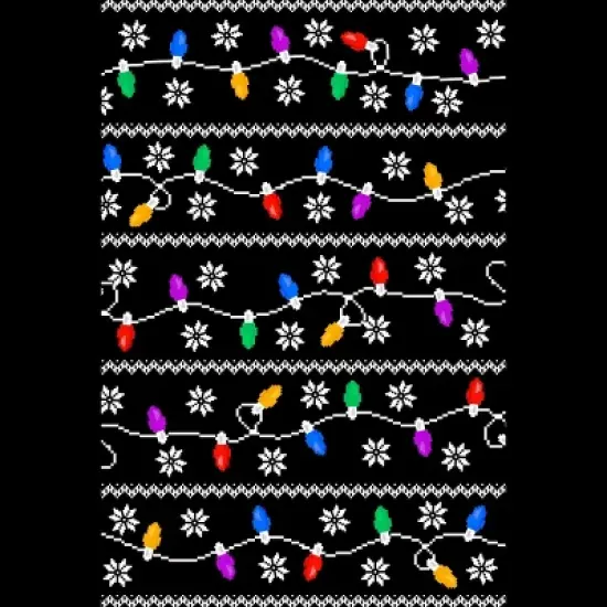 Men's Design By Humans Christmas Garland Lights Retro Pixel Pattern By R4Design Tank Top image {1}