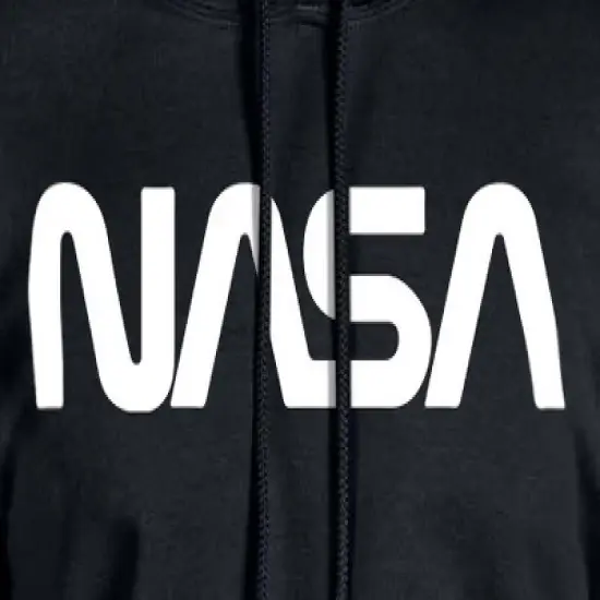 NASA Mens' Space Fashion Logo Pocket Sweatshirt Hoodie Pullover Black image {2}