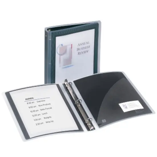 Avery Flexi-View 3 Ring Binder, 1.5" Round Rings, 1 Black Binder (17637) image {1}
