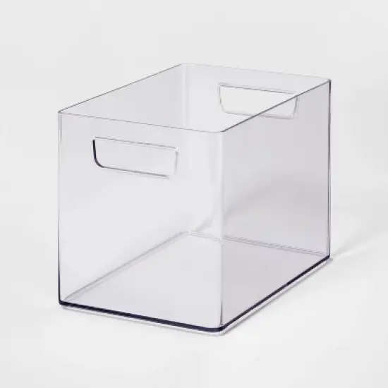 Bathroom Organizer Bin with Handles Clear - Brightroom&trade; image {6}
