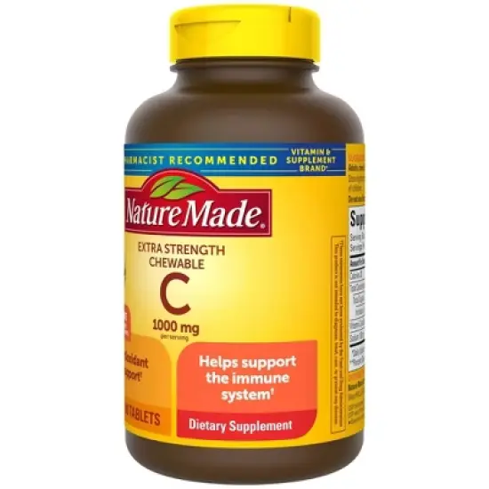 Nature Made Extra Strength Dosage Chewable Vitamin C 1000mg Per Serving Immune Support Tablets - 90ct image {5}