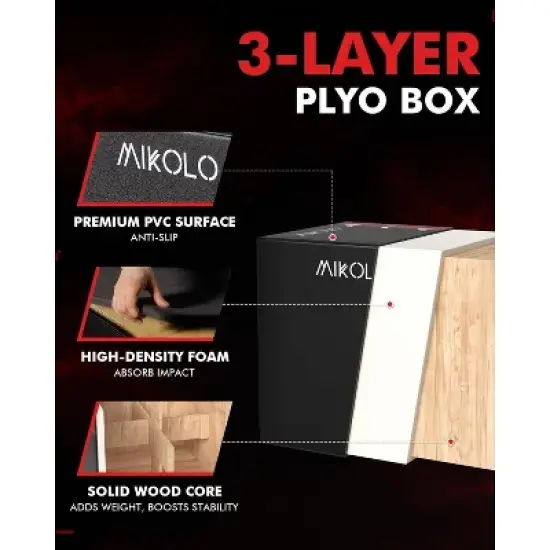 ER KANG 3-in-1 Foam Plyometric Box &ndash; Soft Jump Box with Solid Wood Core, High-Density Foam and Non-Slip Cover &ndash; No Assembly Required image {5}