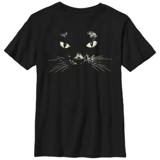 Boy's Lost Gods Black Cat Face T-Shirt image {4}