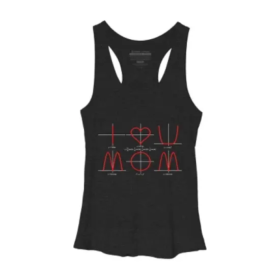 Women's Design By Humans I Love You Mom Math Equations By WatercolorFun Racerback Tank Top image {4}