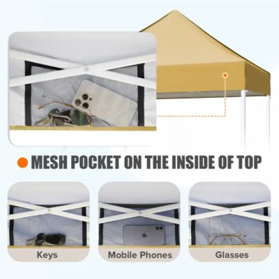 EAGLE PEAK 5x5ft Easy Setup Pop Up Canopy Folding Tent Sun Shelter UV50+ image {3}