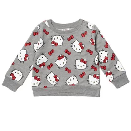 Hello Kitty Girls French Terry Sweatshirt Little Kid to Big Kid image {9}
