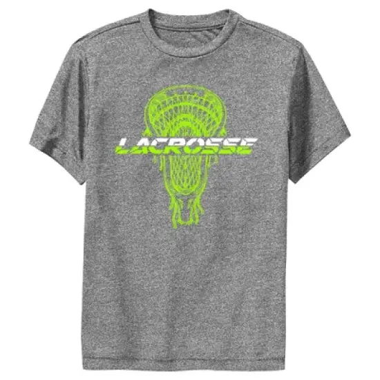 Boy's Lost Gods Lacrosse Stick Neon Green Performance Tee image {4}